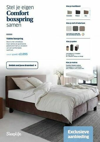 Sleeplife Vlakke boxspring aanbieding