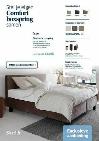 Sleeplife Elektrische boxspring aanbieding