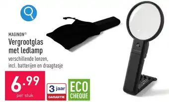 ALDI Vergrootglas met ledlamp aanbieding