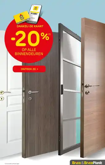 Brico Op alle binnendeuren -20% aanbieding
