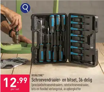 ALDI WORKZONE Schroevendraaier- en bitset, 36-delig aanbieding