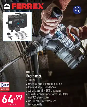 ALDI FERREX Boorhamer aanbieding