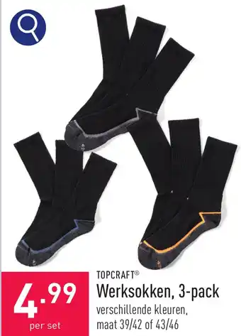 ALDI TOPCRAFT Werksokken, 3-pack aanbieding