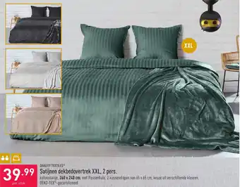 ALDI Quality Textiles Satijnen dekbedovertrek XXL, 2 pers. aanbieding