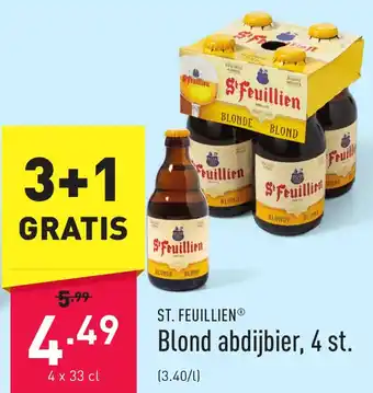 ALDI ST. FEUILLIEN Blond abdijbier, 4 st. aanbieding