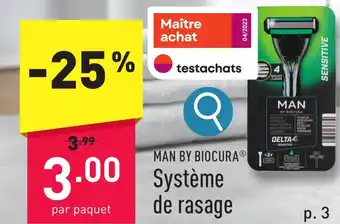 MAN BY BIOCURA Système de rasage