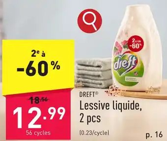 ALDI DREFT Lessive liquide, 2 pcs aanbieding