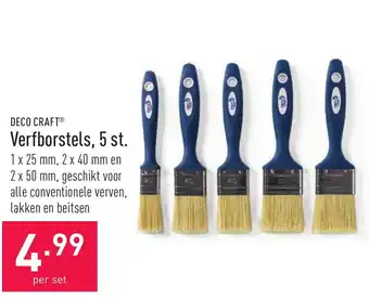 ALDI Deco Craft Verfborstels, 5 st. aanbieding