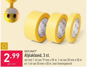 ALDI Deco Craft Afplakband, 3 st. aanbieding