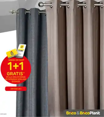 Brico Op alle verduisterende en thermische gordunen decomode aanbieding