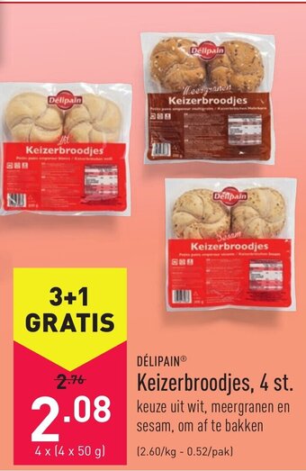 ALDI Delipain Keizerbroodjes, 4 st. aanbieding