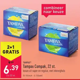 ALDI Tampax Compak, 22 st. aanbieding