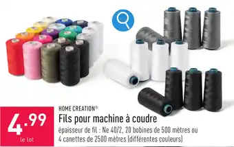 ALDI HOME CREATION Fils pour machine à coudre aanbieding
