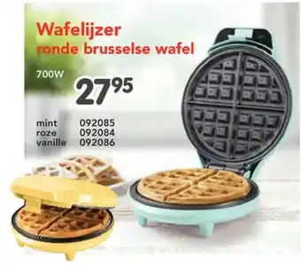 Wafelijzer ronde brusselse wafel 700W