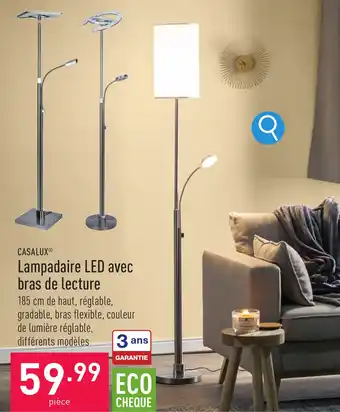 ALDI CASALUX Lampadaire LED avec bras de lecture aanbieding
