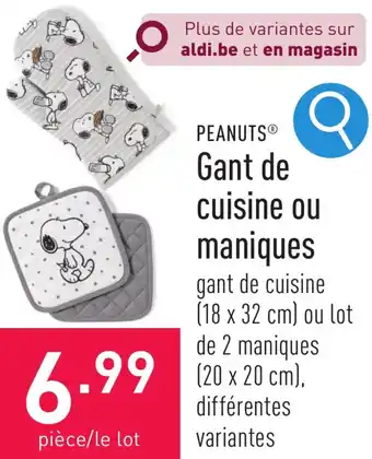 ALDI PEANUTS Gant de cuisine ou maniques aanbieding