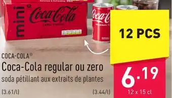 ALDI Coca-Cola regular ou zero 3.44L aanbieding