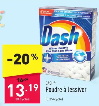 ALDI DASH Poudre à lessiver aanbieding