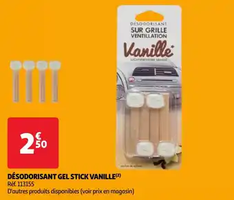 Auchan DESODORISANT GEL STICK VANILLE(2) aanbieding