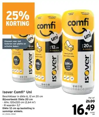 GAMMA Isover Comfi Uni Per m² aanbieding