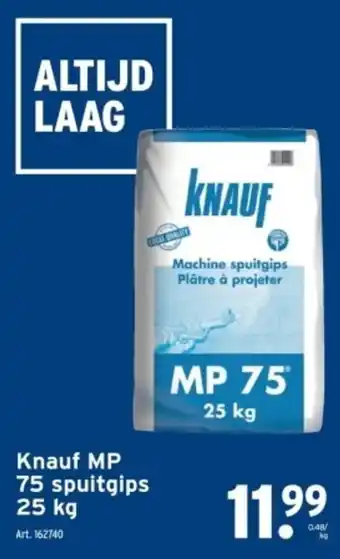 GAMMA Knauf MP 75 spuitgips 25 kg aanbieding
