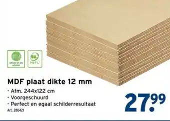 GAMMA MDF plaat dikte 12 mm aanbieding