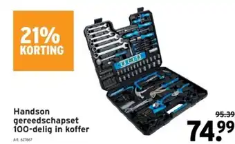 GAMMA Handson gereedschapset 100-delig in koffer aanbieding