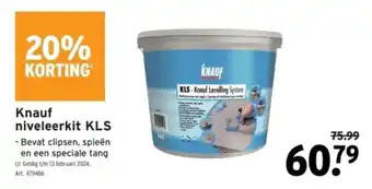 GAMMA Knauf niveleerkit KLS aanbieding