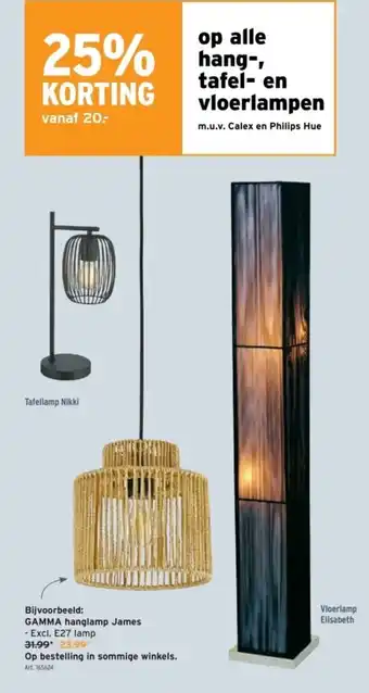 GAMMA Alle hang-, tafel- en vloerlampen aanbieding