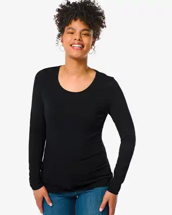 HEMA Hema dames t-shirt zwart (zwart) aanbieding