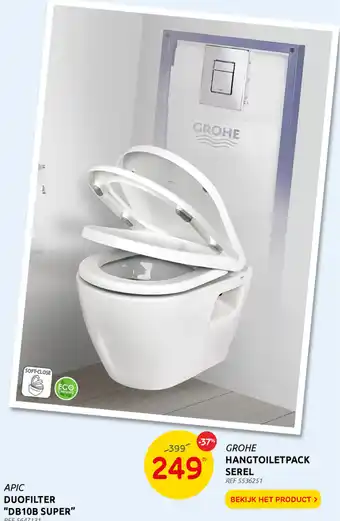 Brico Grohe Hangtoiletpack Serel REF 5536251 aanbieding