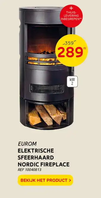 Eurom Elektrische Sfeerhaard Nordic Fireplace REF 10040813
