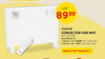 Brico Eurom Convector Fixe Wifi REF 10013382 aanbieding