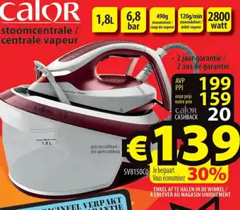 ElectroStock calor stoomcentrale / centrale vapeur SV8150C0 aanbieding