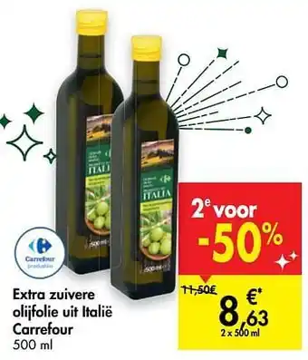 Carrefour Market Extra zuivere olijfolie uit italië carrefour aanbieding