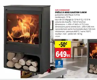 Dema Poele A Bois Gaston 5.9KW aanbieding