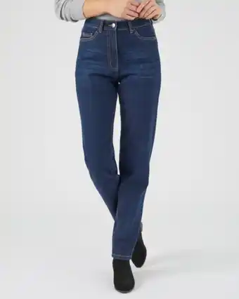 Damart Jean coton stretch 5 poches coupe mom taille haute aanbieding