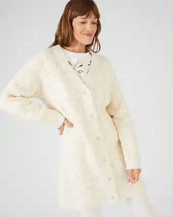 Gilet long maille perlée thermolactyl