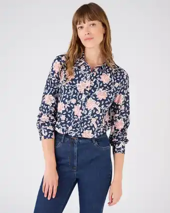 Damart Chemisier fleuri maille chaude aanbieding