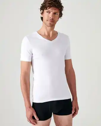 Damart Lot de 2 t-shirts col v manches courtes aanbieding