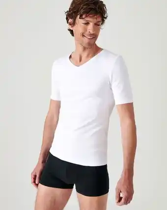 Damart T-shirt manches courtes, col v thermolactyl aanbieding