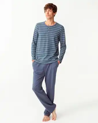 Damart Pyjama jersey rayé thermolactyl aanbieding