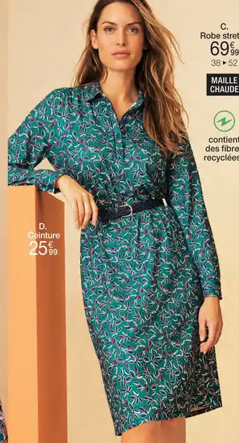 Damart ROBE MAILLE CHAUDE STRETCH IMPRIMÉE aanbieding