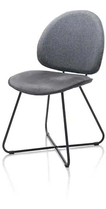 Luna, eetkamerstoel - tube frame (rob) - combi ponti / calabria - antraciet