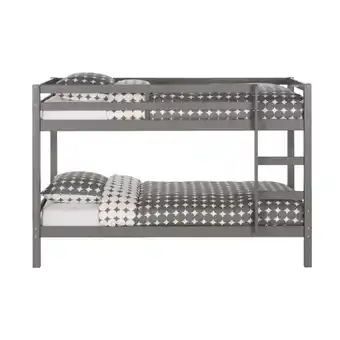 Leen Bakker Stapelbed ties - antraciet - 90x200 cm aanbieding