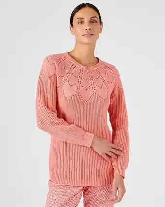 Damart Pull détail ajouré coton mélangé aanbieding