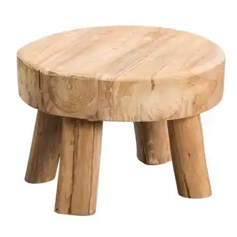Leen Bakker Bijzettafel tjeu - naturelkleur - 30xø45 cm aanbieding
