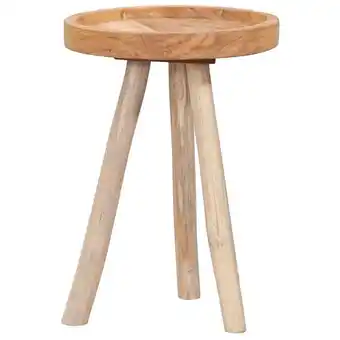 Leen Bakker Bijzettafel damon - naturelkleur - 50xø35 cm aanbieding