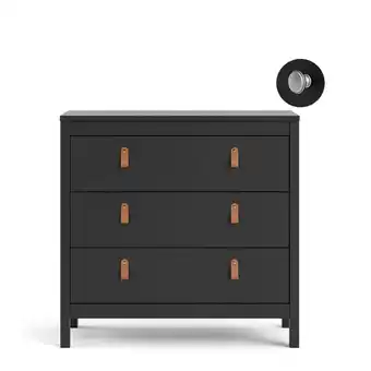 Leen Bakker Ladekast madeira - zwart - 80x82x38 cm aanbieding
