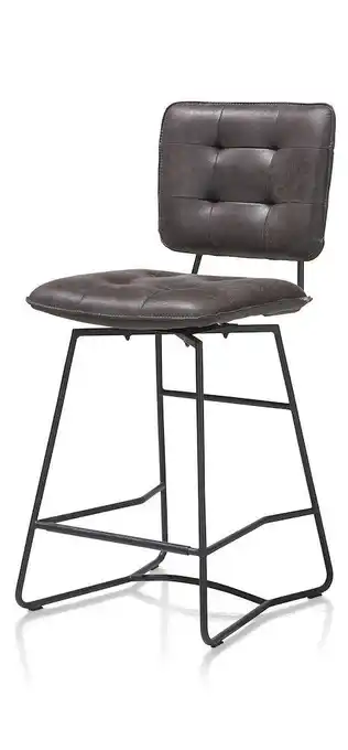 Henders & Hazel Julien, barstoel - zwart frame - corsica - antraciet aanbieding